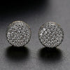 Women's Geometric Copper Zircon Earrings With Electroplated Finish Fashion Minimalist Hip Hop Ear Jewelry