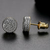 Women's Geometric Copper Zircon Earrings With Electroplated Finish Fashion Minimalist Hip Hop Ear Jewelry