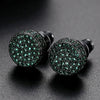 Women's Geometric Copper Zircon Earrings With Electroplated Finish Fashion Minimalist Hip Hop Ear Jewelry