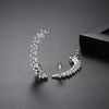 Women's Geometric Copper Zircon Microinlaid Electroplated Singlesided Dangle Ear Clip Earrings