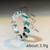Women's Geometric Copper Zircon Ring Light Luxury Style