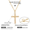Women's Geometric Cross Pendant Necklace In Stainless Steel With Pvd Vacuum Gold Plating And Lobster Clasp