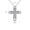 Women's Geometric Cross Pendant Necklace With Copper And Zircon Inlay Electroplated Fashion Jewelry