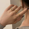 Women's Geometric Cross Silver Plated Open Ring With Inlaid Zircon Adjustable Fashion Finger Ring