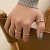 Women's Geometric Cross Silver Plated Open Ring With Inlaid Zircon Adjustable Fashion Finger Ring