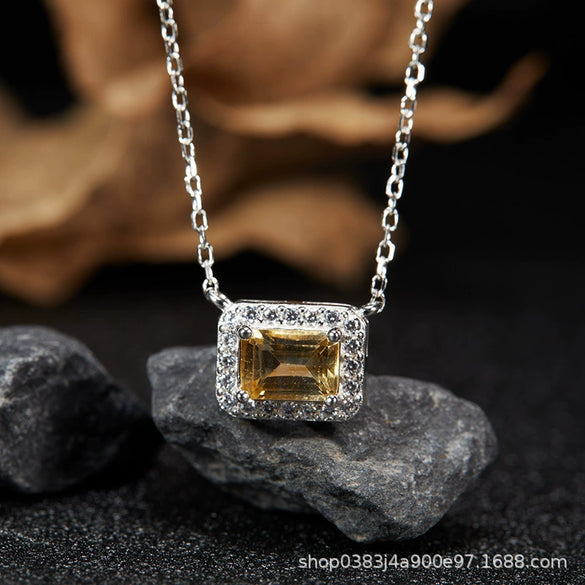 Women's Geometric Crystal And 925 Sterling Silver Ear Studs Set With Gems