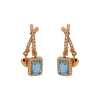 Women's Geometric Crystal And 925 Sterling Silver Ear Studs Set With Gems