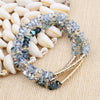 Women's Geometric Crystal Beaded Diy Golden Copper Bracelet Jewelry