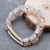 Women's Geometric Crystal Beaded Diy Golden Copper Bracelet Jewelry