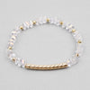 Women's Geometric Crystal Beaded Diy Golden Copper Bracelet Jewelry