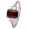Women's Geometric Crystal S925 Sterling Silver Ring