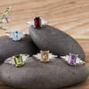 Women's Geometric Crystal S925 Sterling Silver Ring