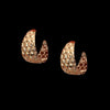 Women's Geometric Cshaped Iron Hoop Earrings With Electroplated Finish Exaggerated Wide Retro Statement Design