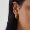 Women's Geometric Cshaped Stainless Steel Earrings With Plated Finish Sophisticated And Elegant Wholesale Jewelry