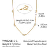 Women's Geometric Cubic Zirconia Pendant Necklace In Gold Plated Stainless Steel With Ochain And Lobster Clasp