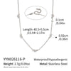 Women's Geometric Cubic Zirconia Pendant Necklace In Gold Plated Stainless Steel With Ochain And Lobster Clasp