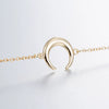 Women's Geometric Curved Moon Bracelet In Copper With Simple Cartoon Inspired Design
