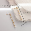 Women's Geometric Design Highgloss Pearl Stainless Steel Electroplated Earrings