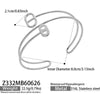 Women's Geometric Diamond Shape Zircon Arm Bracelet In Stainless Steel With Electroplated Gold Finish Minimalist Luxury Jewelry