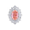 Women's Geometric Diamond 925 Silver Ring