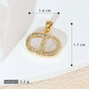 Women's Geometric Diamondencrusted White Shell Abalone Shell Necklace Pendant Jewelry Accessories Electroplated Simple Style