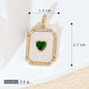 Women's Geometric Diamondencrusted White Shell Abalone Shell Necklace Pendant Jewelry Accessories Electroplated Simple Style