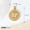 Women's Geometric Diamondencrusted White Shell Abalone Shell Necklace Pendant Jewelry Accessories Electroplated Simple Style