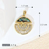 Women's Geometric Diamondencrusted White Shell Abalone Shell Necklace Pendant Jewelry Accessories Electroplated Simple Style