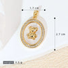 Women's Geometric Diamondencrusted White Shell Abalone Shell Necklace Pendant Jewelry Accessories Electroplated Simple Style