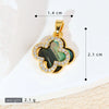 Women's Geometric Diamondencrusted White Shell Abalone Shell Necklace Pendant Jewelry Accessories Electroplated Simple Style