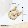 Women's Geometric Diamondencrusted White Shell Abalone Shell Necklace Pendant Jewelry Accessories Electroplated Simple Style