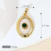 Women's Geometric Diamondencrusted White Shell Abalone Shell Necklace Pendant Jewelry Accessories Electroplated Simple Style