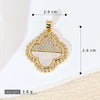 Women's Geometric Diamondencrusted White Shell Abalone Shell Necklace Pendant Jewelry Accessories Electroplated Simple Style