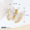 Women's Geometric Diamondencrusted White Shell Abalone Shell Necklace Pendant Jewelry Accessories Electroplated Simple Style