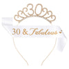 Women's Geometric Diecast Crown Headband And Shoulder Strap Etiquette Belt Set With Electroplating Treatment