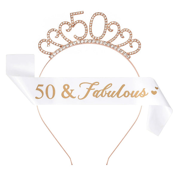 Women's Geometric Diecast Crown Headband And Shoulder Strap Etiquette Belt Set With Electroplating Treatment