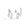 Women's Geometric Double Ring Diamond Earrings Copper Plated With 18K Gold Jewelry