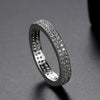 Women's Geometric Double Row Micro Inlaid Zircon Ring In Electroplated Copper Fashion Jewelry