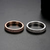 Women's Geometric Double Row Micro Inlaid Zircon Ring In Electroplated Copper Fashion Jewelry