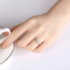Women's Geometric Double Row Micro Inlaid Zircon Ring In Electroplated Copper Fashion Jewelry