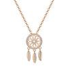 Women's Geometric Dream Catcher Necklace In Copper Plated With Real Gold Electroplated O Chain Clavicle Necklace