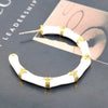 Women's Geometric Dripping Glaze Alloy Statement Earrings With 925 Silver Ear Needles And Gold Plated Finish Wholesale Jewelry