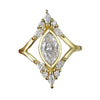 Women's Geometric Drop Shape Copper Ring With Zirconia Light Luxury Style