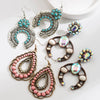 Women's Geometric Dropshaped Alloy Turquoise Earrings