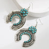 Women's Geometric Dropshaped Alloy Turquoise Earrings