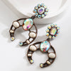 Women's Geometric Dropshaped Alloy Turquoise Earrings