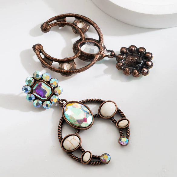 Women's Geometric Dropshaped Alloy Turquoise Earrings