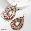 Women's Geometric Dropshaped Alloy Turquoise Earrings