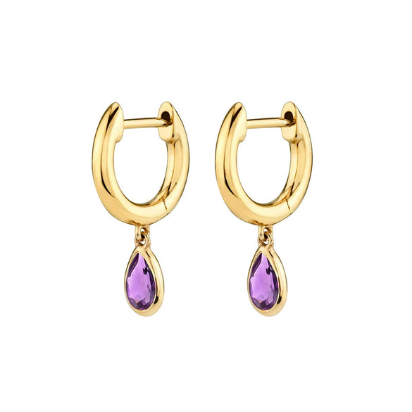 Women's Geometric Dropshaped Copper Plated With Real Gold Zircon Earrings