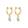 Women's Geometric Dropshaped Copper Plated With Real Gold Zircon Earrings